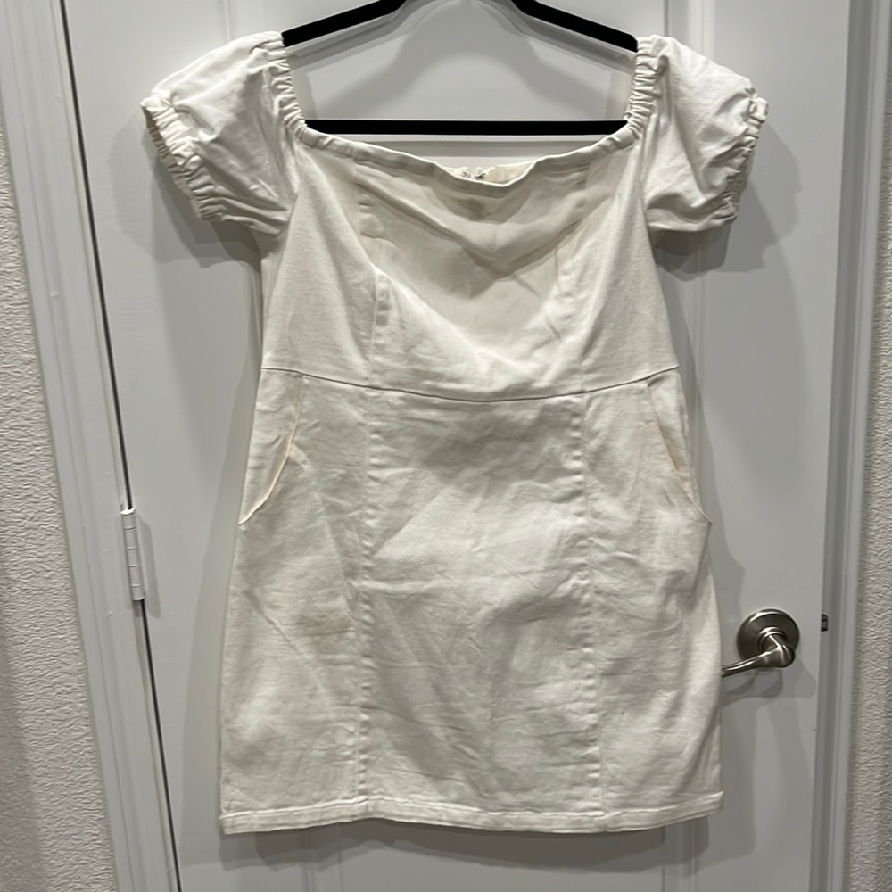 Forever 21 White Denim Dress